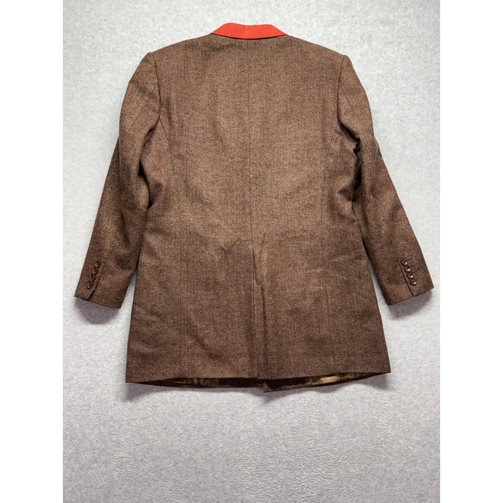 Inserch Limited Edition Mens XL Brown Herringbone Wool Blend Overcoat Jacket 500 - Picture 12 of 12